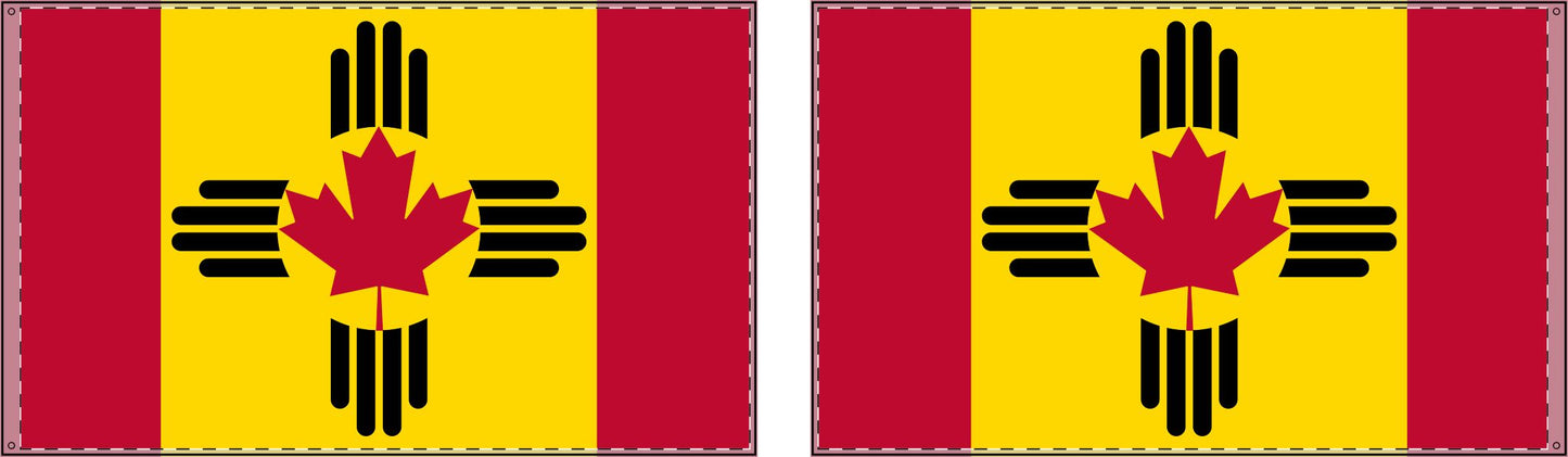 Double Sided Flag - New Mexico & Canadian Flag Mashup