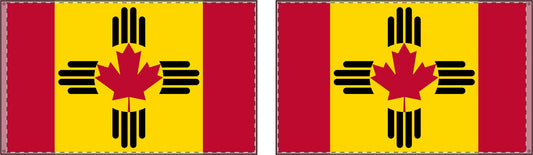 Double Sided Flag - New Mexico & Canadian Flag Mashup