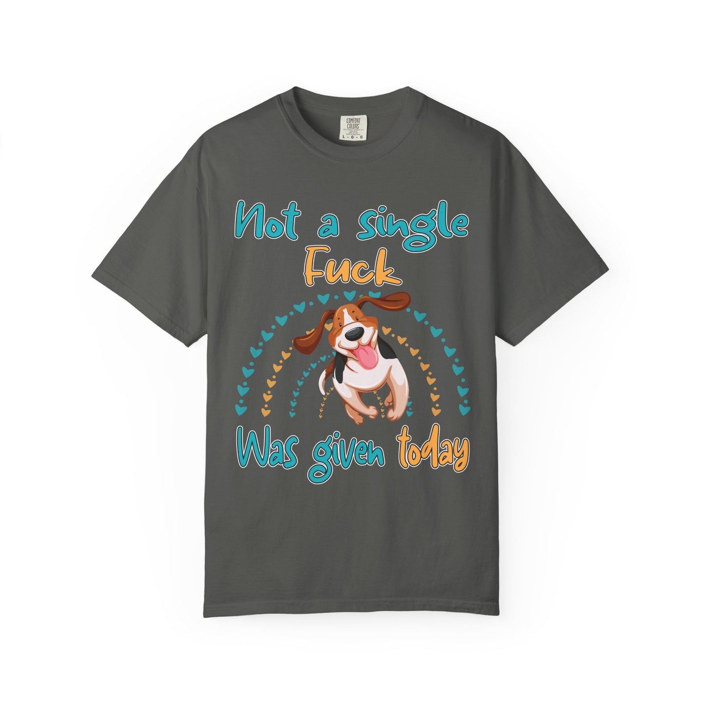 Funny Dog T-Shirt: Not a Single F*ck Was Given Today | Gildan Comfort Colors