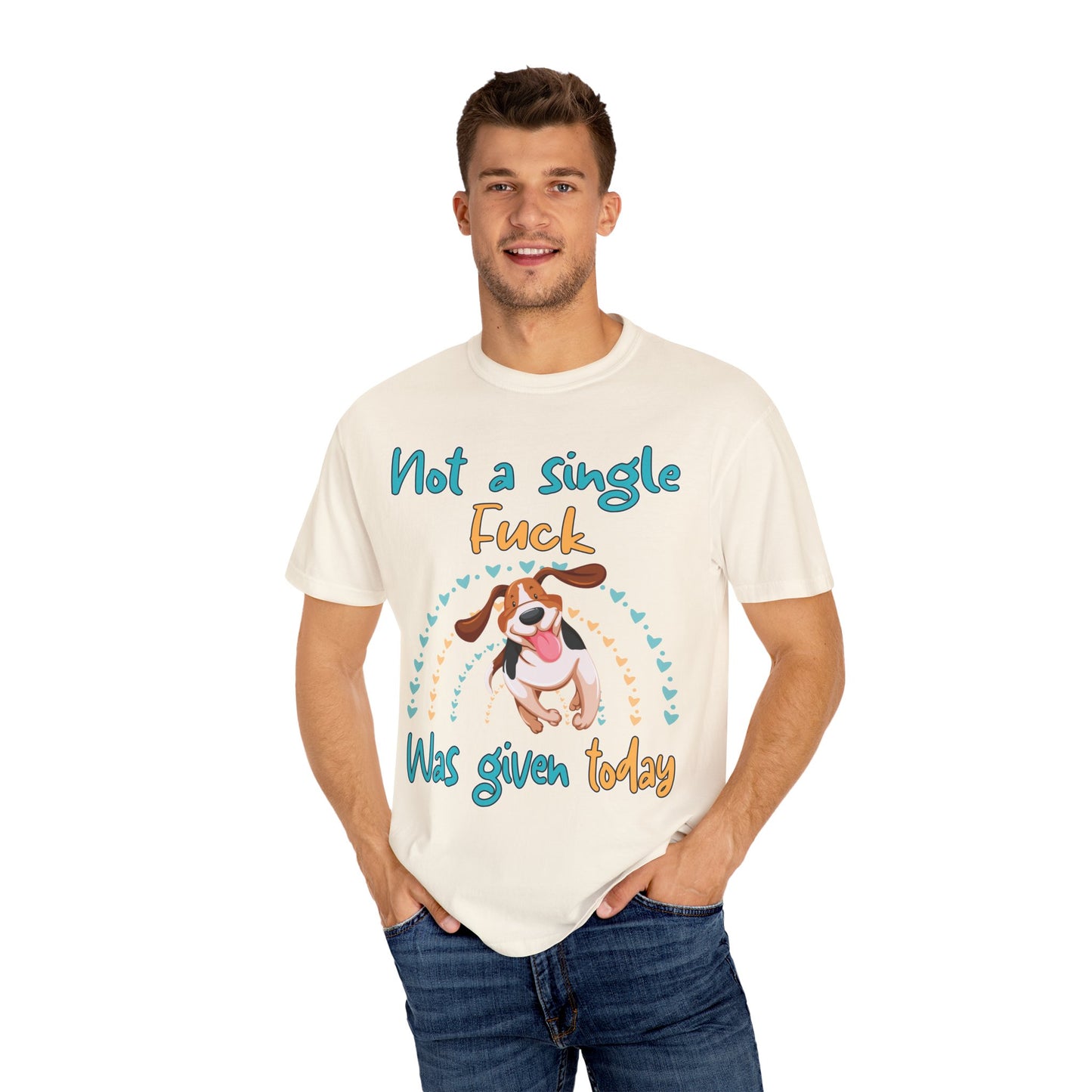 Funny Dog T-Shirt: Not a Single F*ck Was Given Today | Gildan Comfort Colors