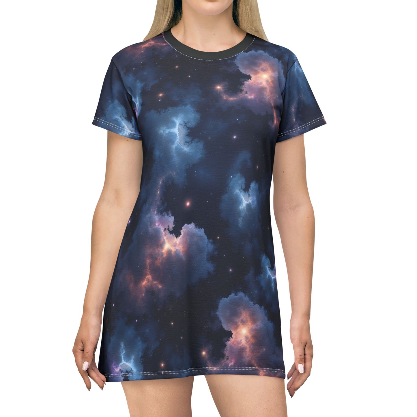 Nebulae Tunic Dress | Cosmic Print for Astronomy Lovers