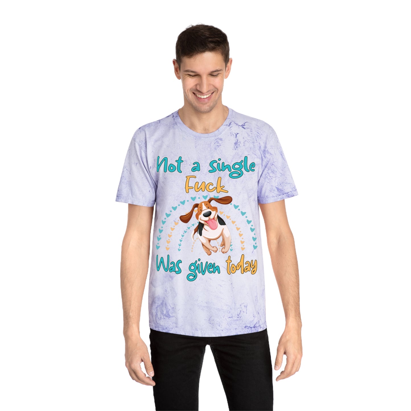 Funny Carefree Dog Explicit Comfort Colors Color Blast T-Shirt