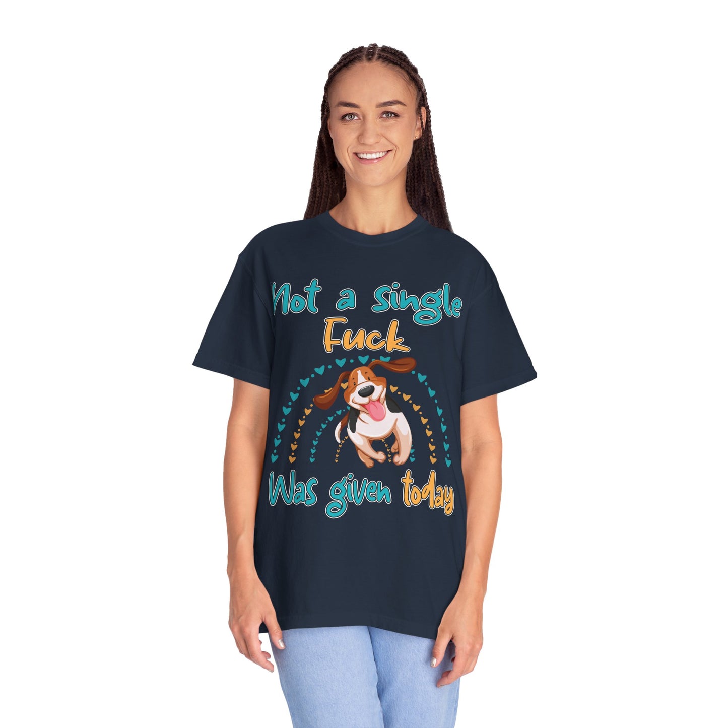 Funny Dog T-Shirt: Not a Single F*ck Was Given Today | Gildan Comfort Colors