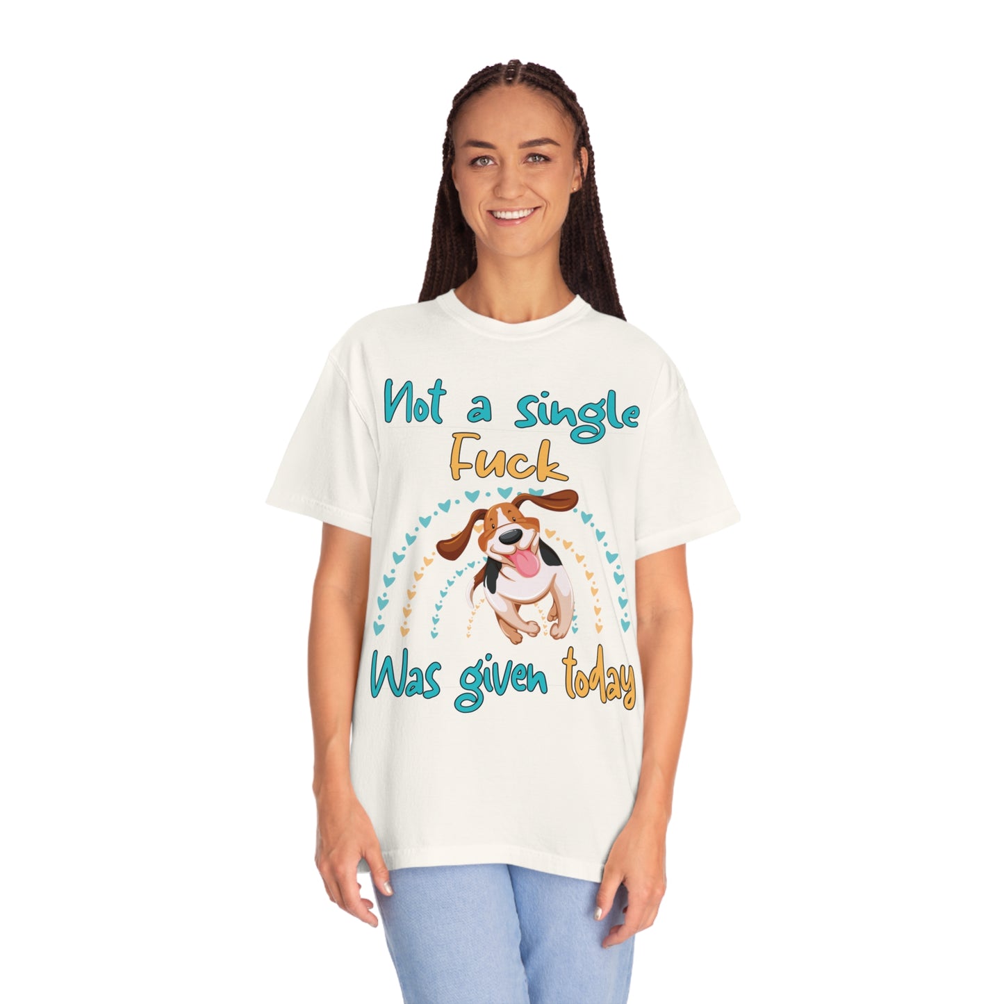 Funny Dog T-Shirt: Not a Single Fuck Was Given Today | Gildan Comfort Colors