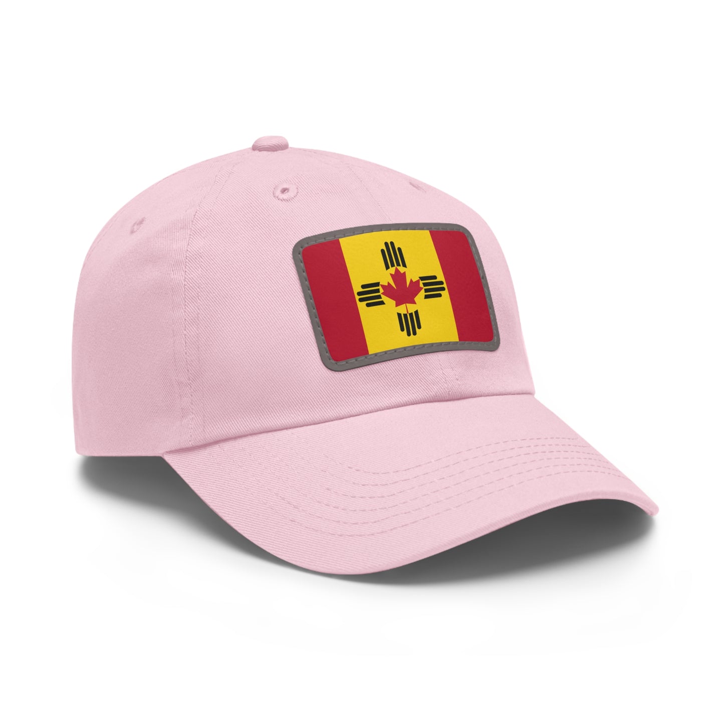 New Mexico & Canada Leather Patch Dad Hat - Stylish & Unique Cap