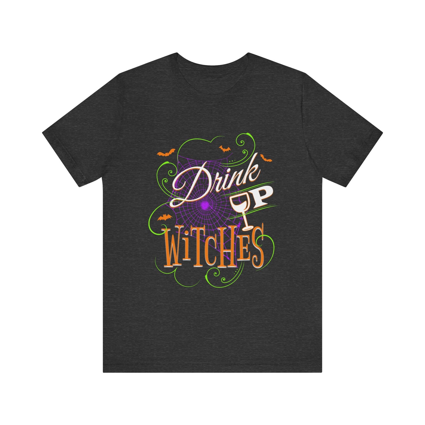 Drink Up Witches | Funny Halloween Spiderwebs and Bats T-Shirt