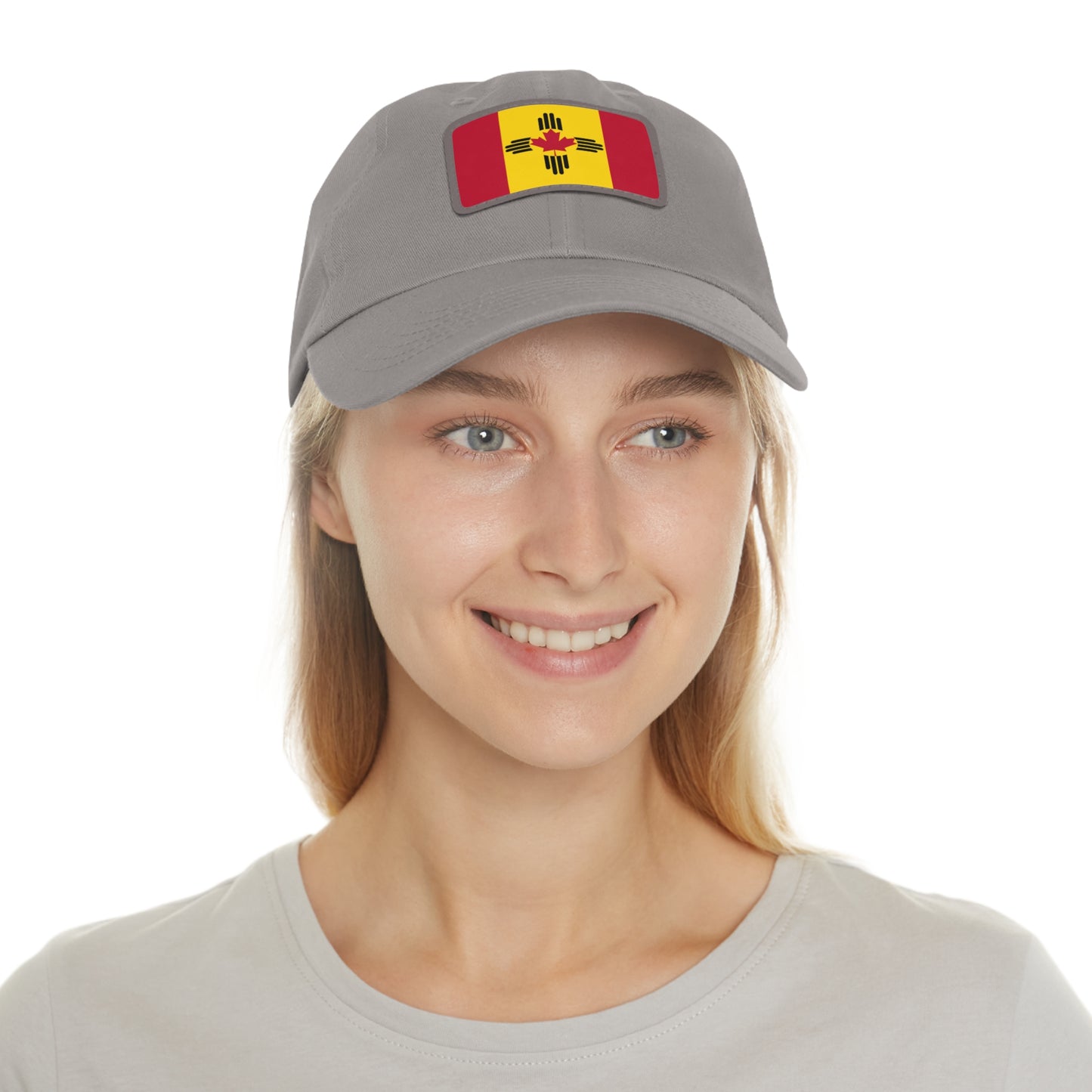 New Mexico & Canada Leather Patch Dad Hat - Stylish & Unique Cap