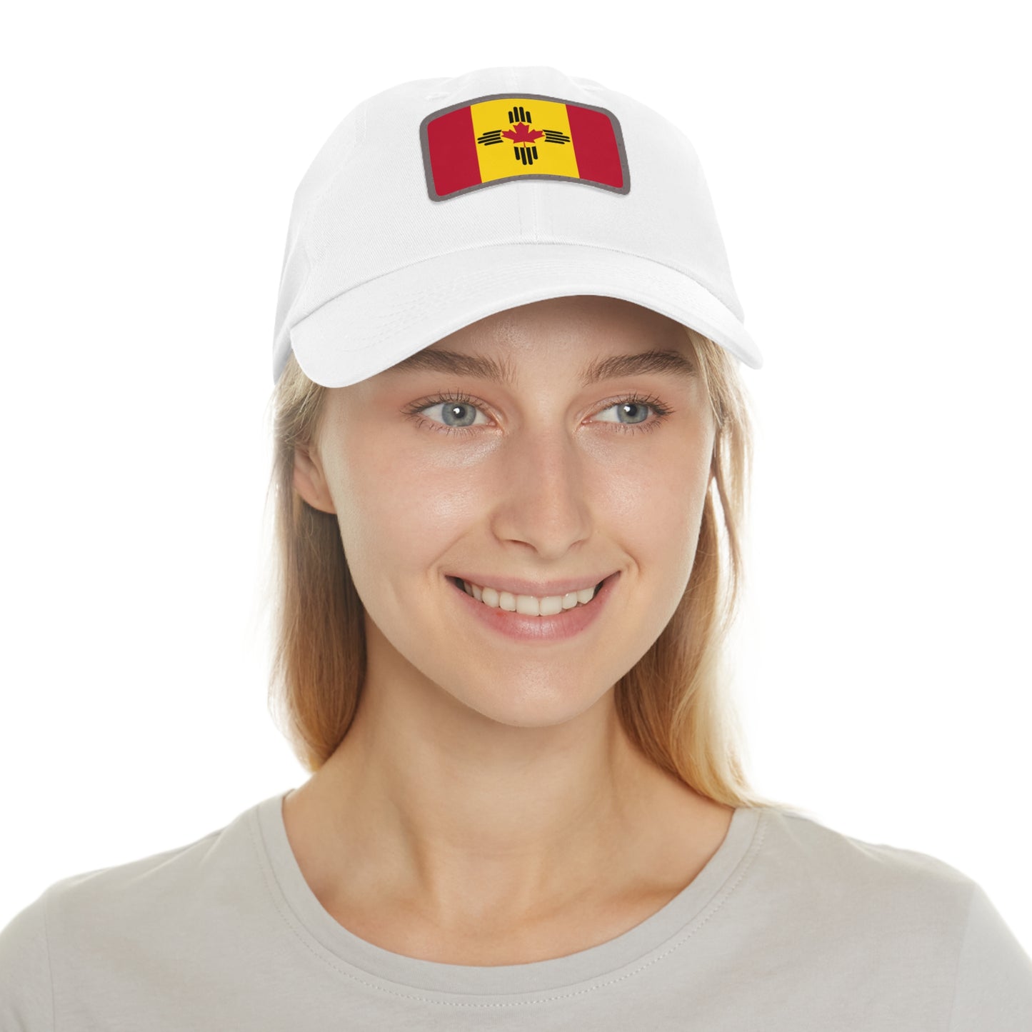 New Mexico & Canada Leather Patch Dad Hat - Stylish & Unique Cap