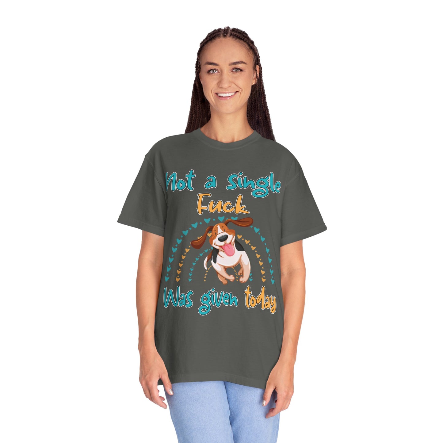 Funny Dog T-Shirt: Not a Single F*ck Was Given Today | Gildan Comfort Colors