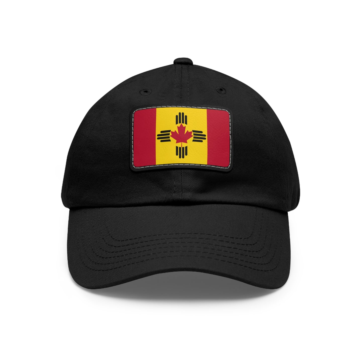 New Mexico & Canada Leather Patch Dad Hat - Stylish & Unique Cap