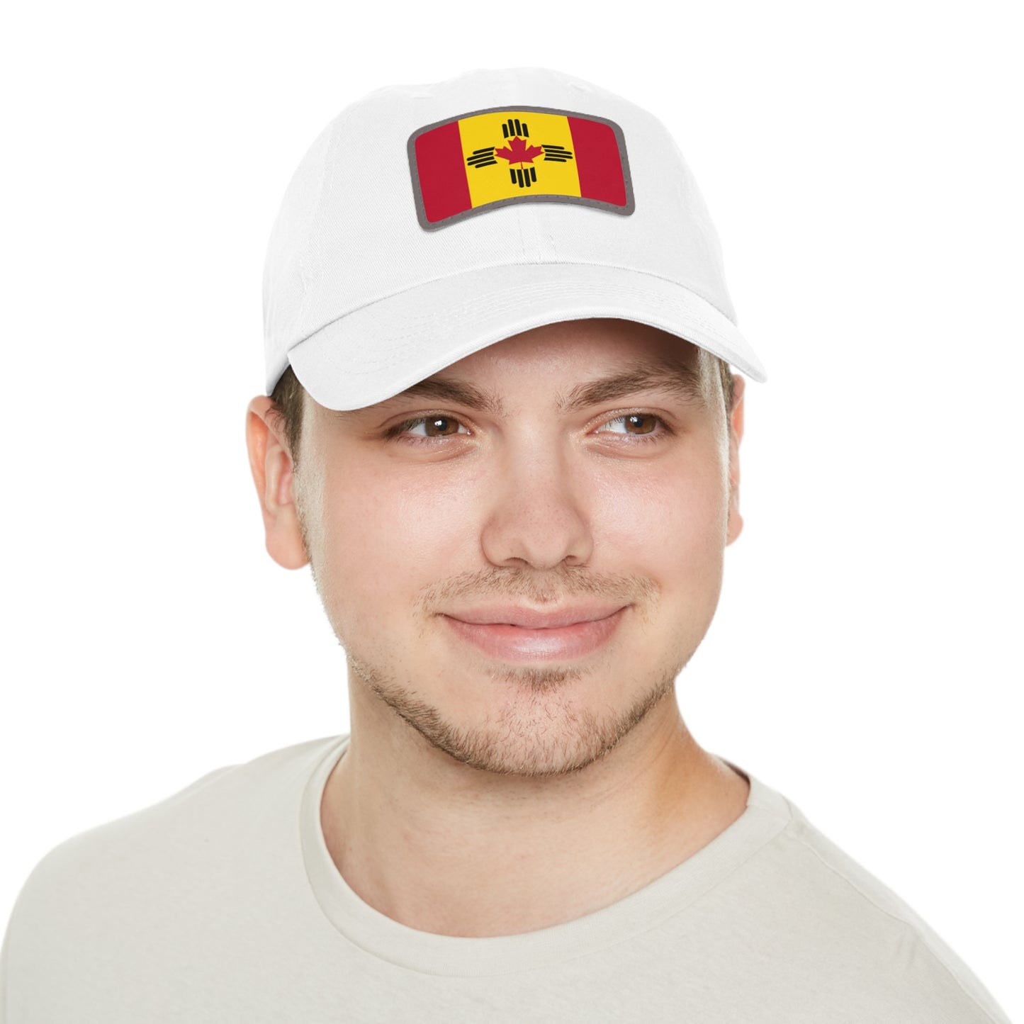 New Mexico & Canada Leather Patch Dad Hat - Stylish & Unique Cap