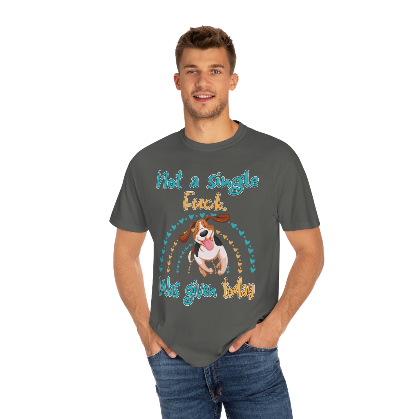 Funny Dog T-Shirt: Not a Single Fuck Was Given Today | Gildan Comfort Colors