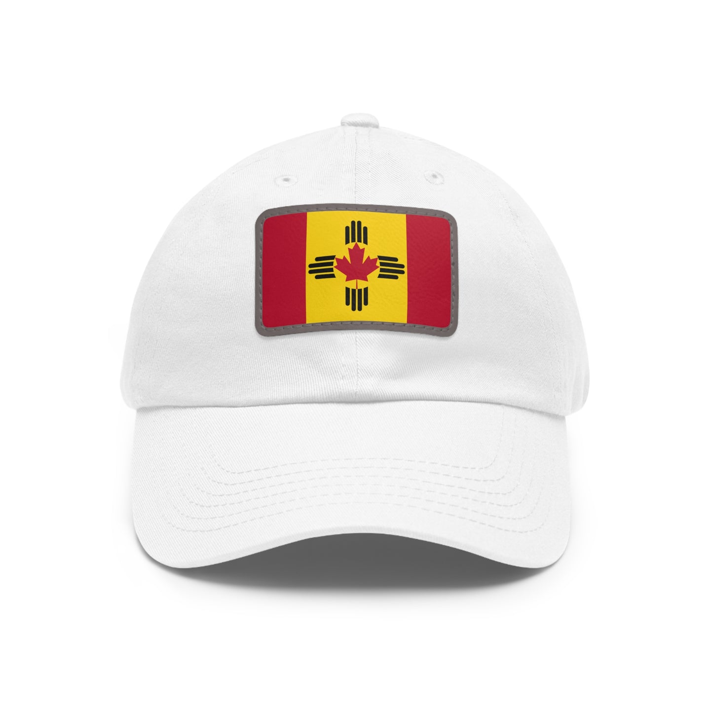 New Mexico & Canada Leather Patch Dad Hat - Stylish & Unique Cap