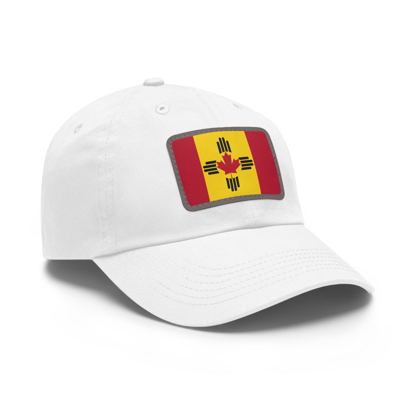 New Mexico & Canada Leather Patch Dad Hat - Stylish & Unique Cap
