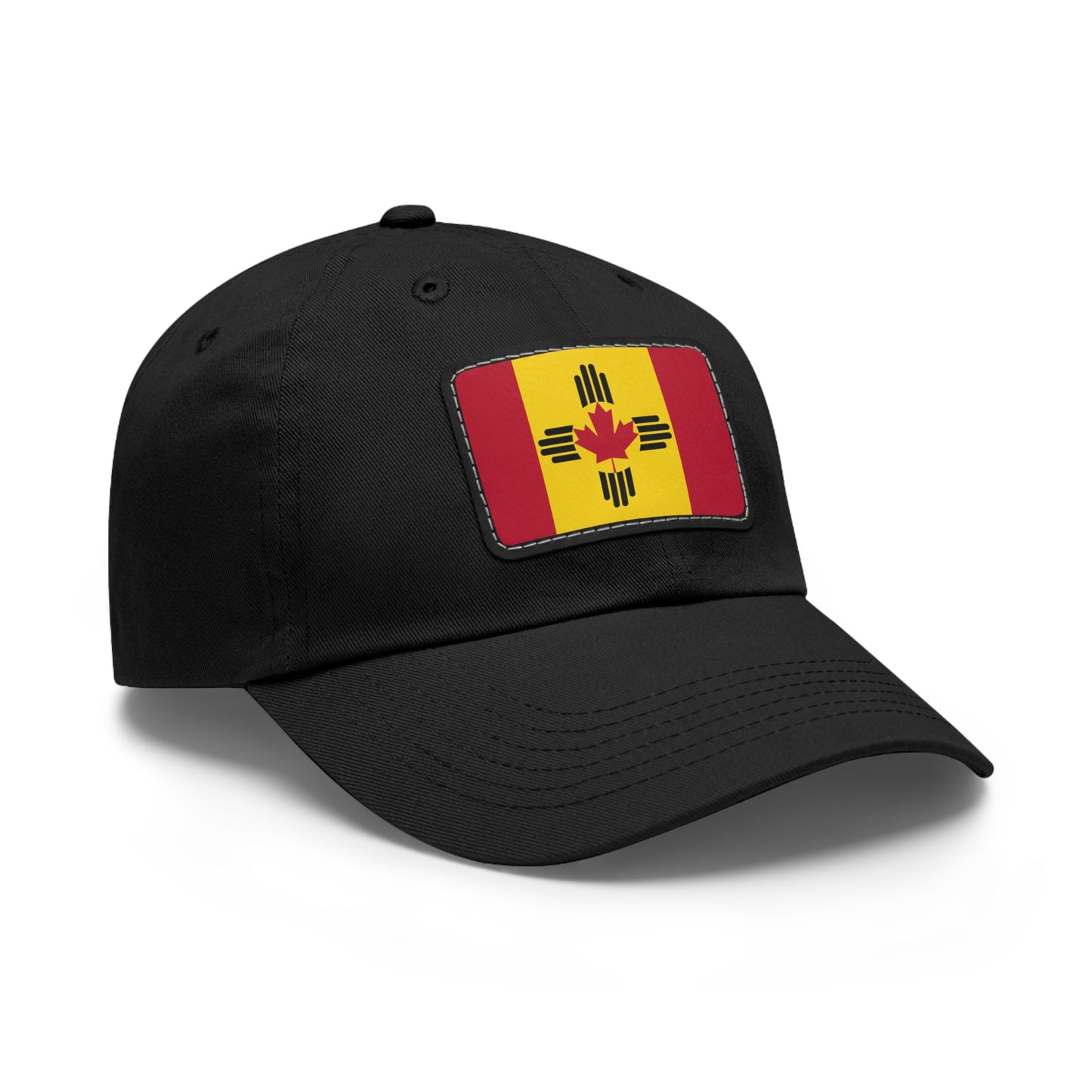 New Mexico & Canada Leather Patch Dad Hat - Stylish & Unique Cap