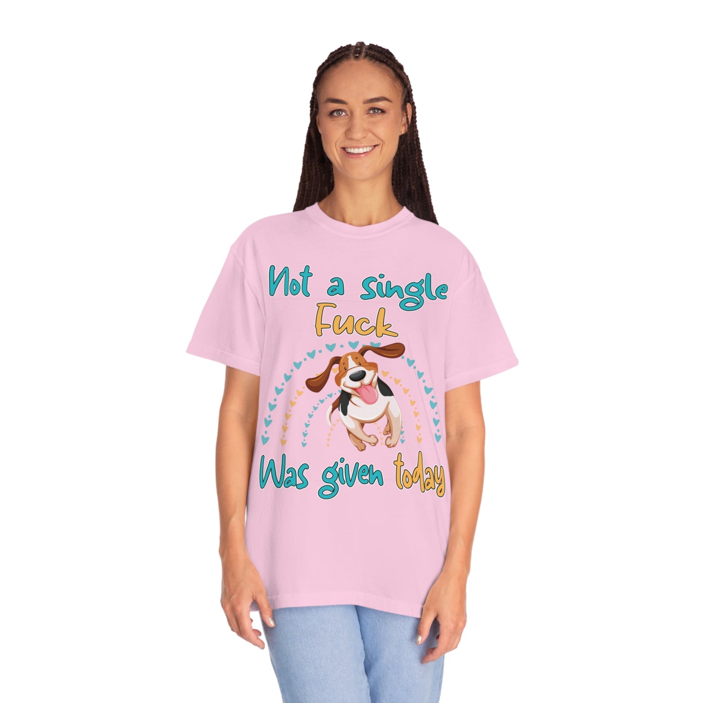 Funny Dog T-Shirt: Not a Single Fuck Was Given Today | Gildan Comfort Colors