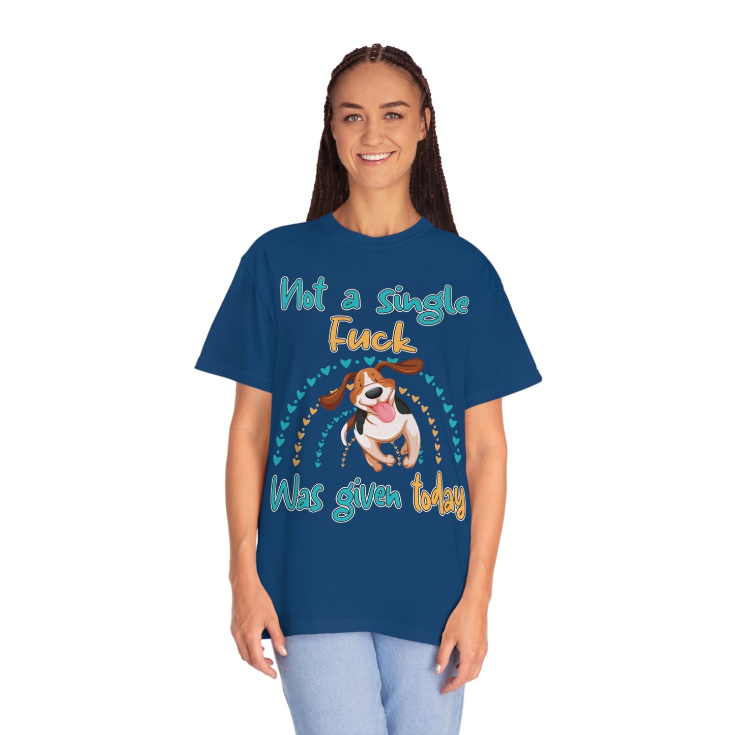 Funny Dog T-Shirt: Not a Single Fuck Was Given Today | Gildan Comfort Colors