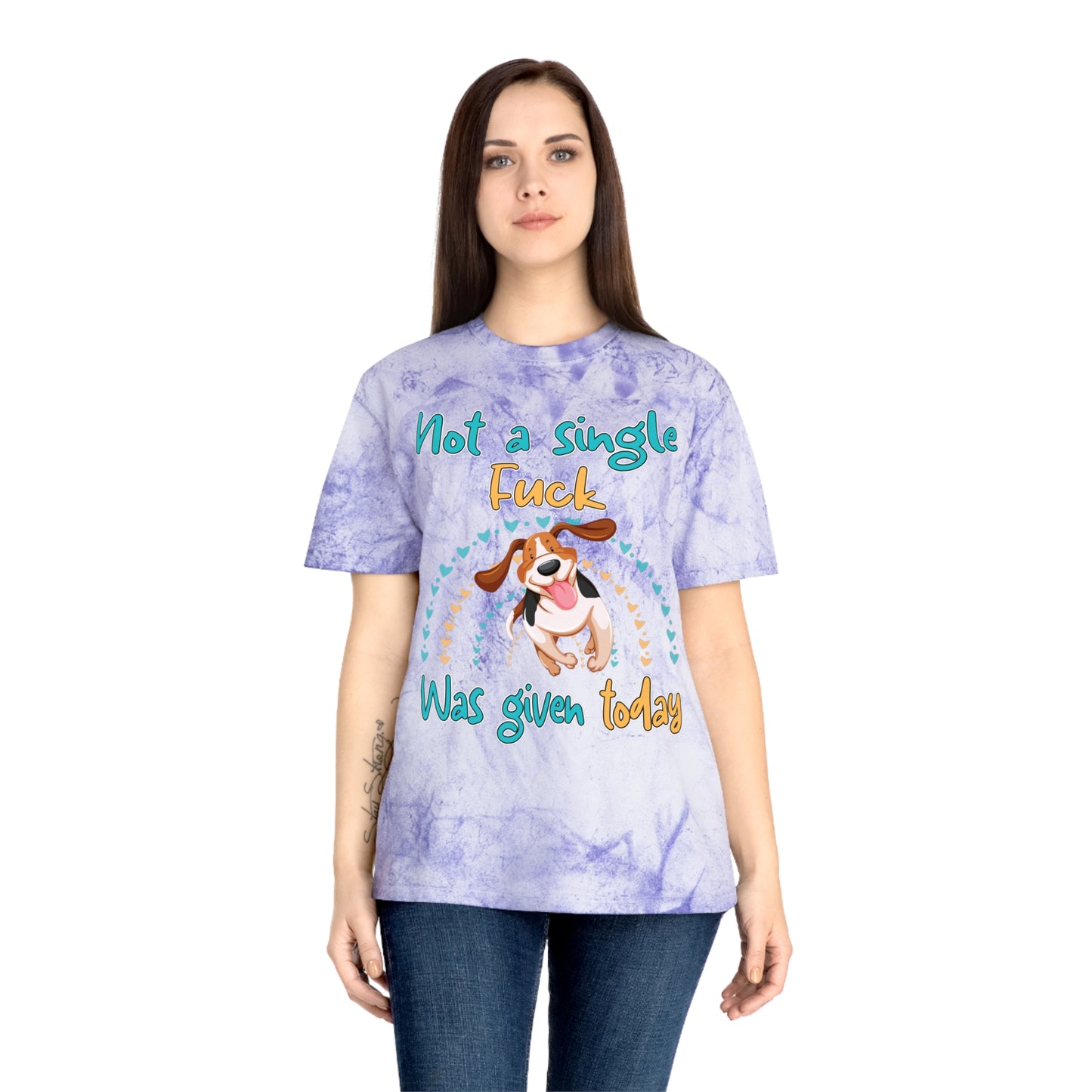 Funny Carefree Dog Explicit Comfort Colors Color Blast T-Shirt