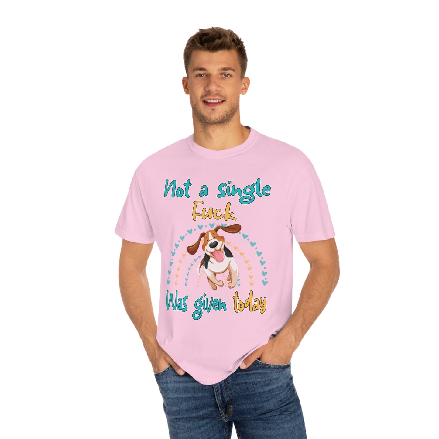Funny Dog T-Shirt: Not a Single Fuck Was Given Today | Gildan Comfort Colors