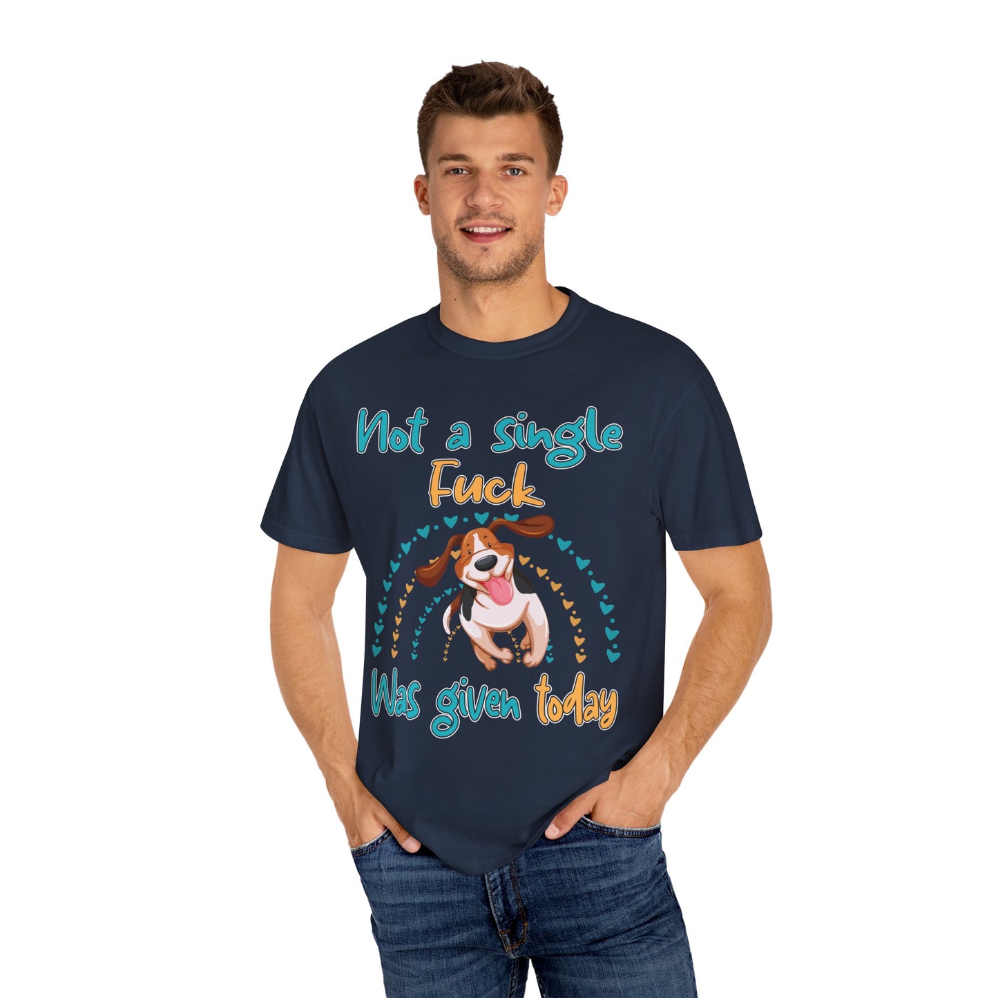 Funny Dog T-Shirt: Not a Single F*ck Was Given Today | Gildan Comfort Colors