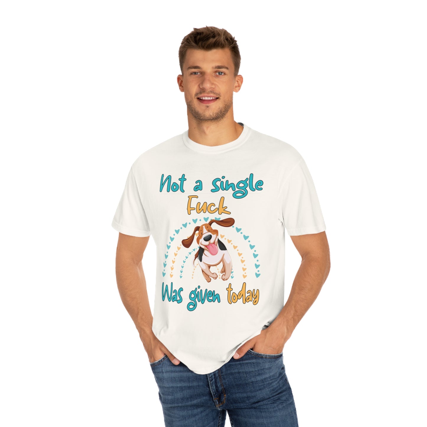 Funny Dog T-Shirt: Not a Single Fuck Was Given Today | Gildan Comfort Colors