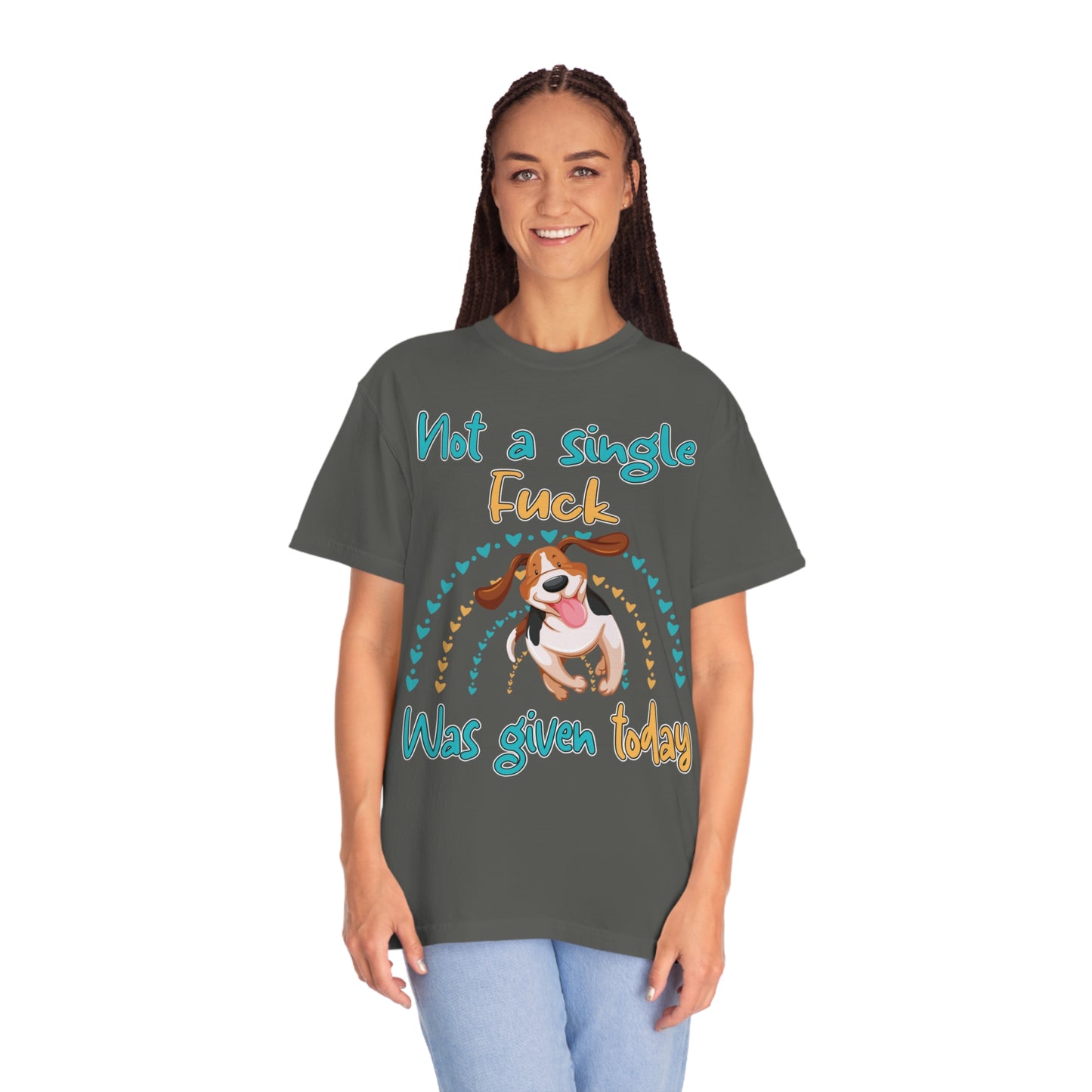 Funny Dog T-Shirt: Not a Single Fuck Was Given Today | Gildan Comfort Colors