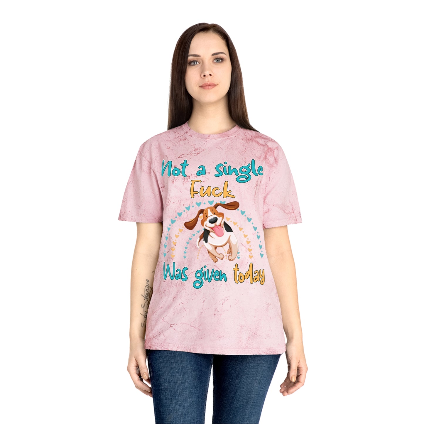 Funny Carefree Dog Explicit Comfort Colors Color Blast T-Shirt