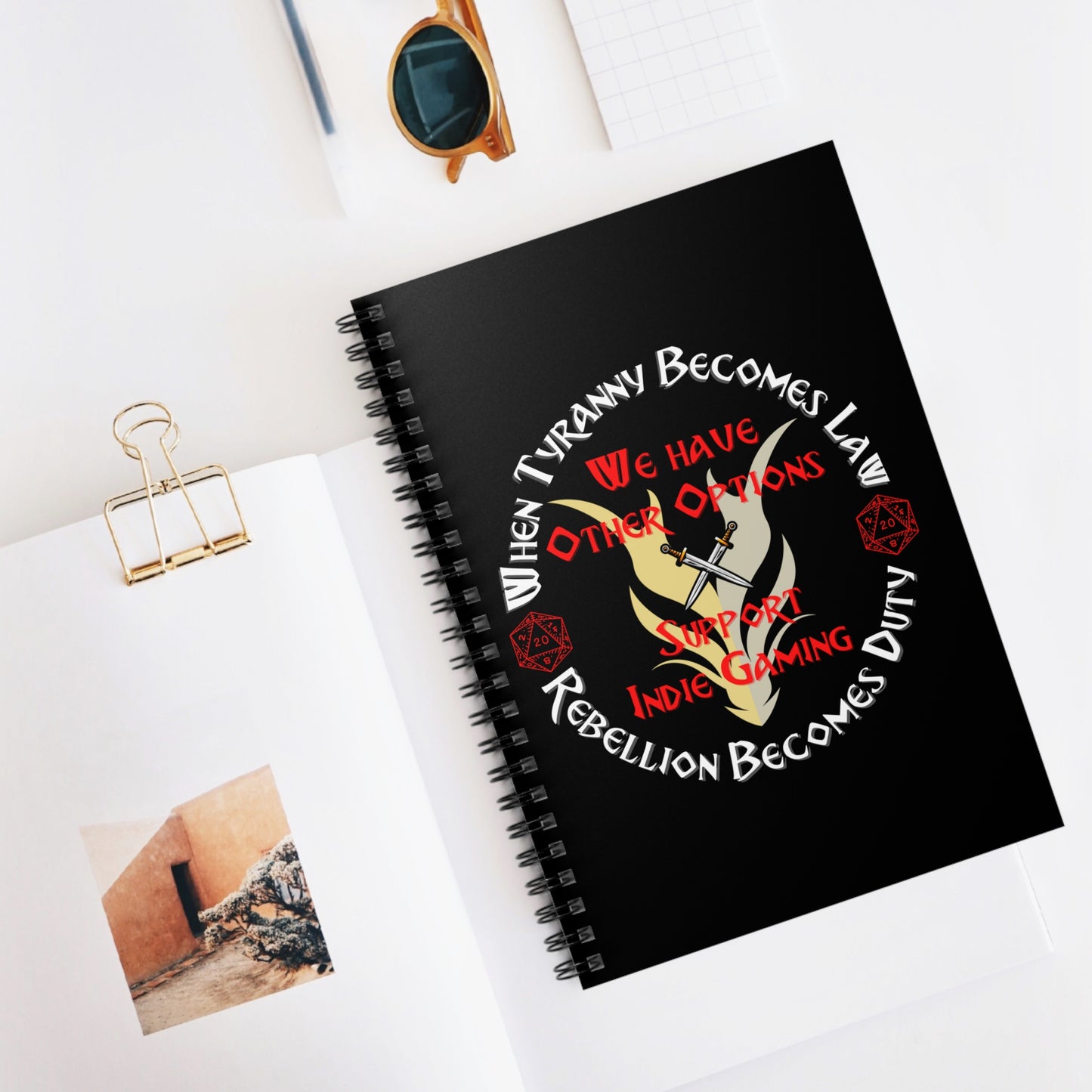 Tabletop RPG | Indie Gaming | Dragon Spiral Notebook - Ruled Line