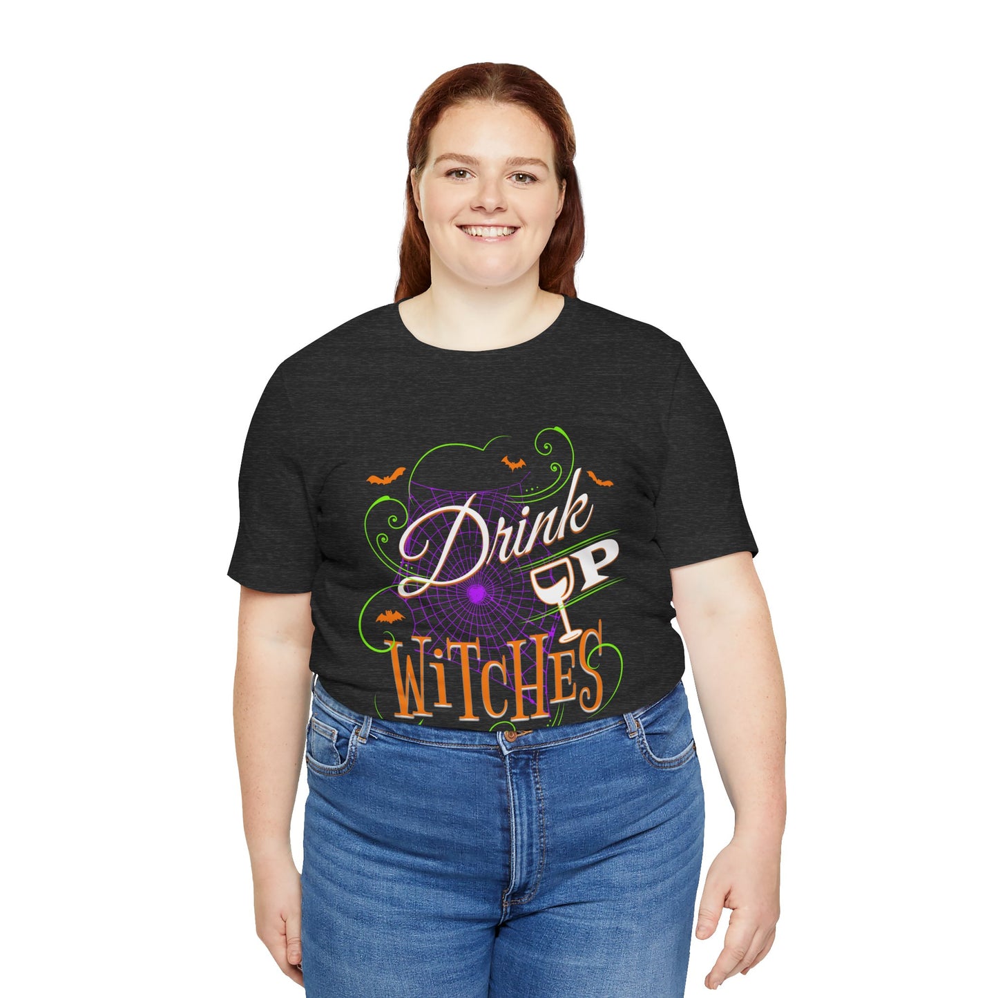 Drink Up Witches | Funny Halloween Spiderwebs and Bats T-Shirt