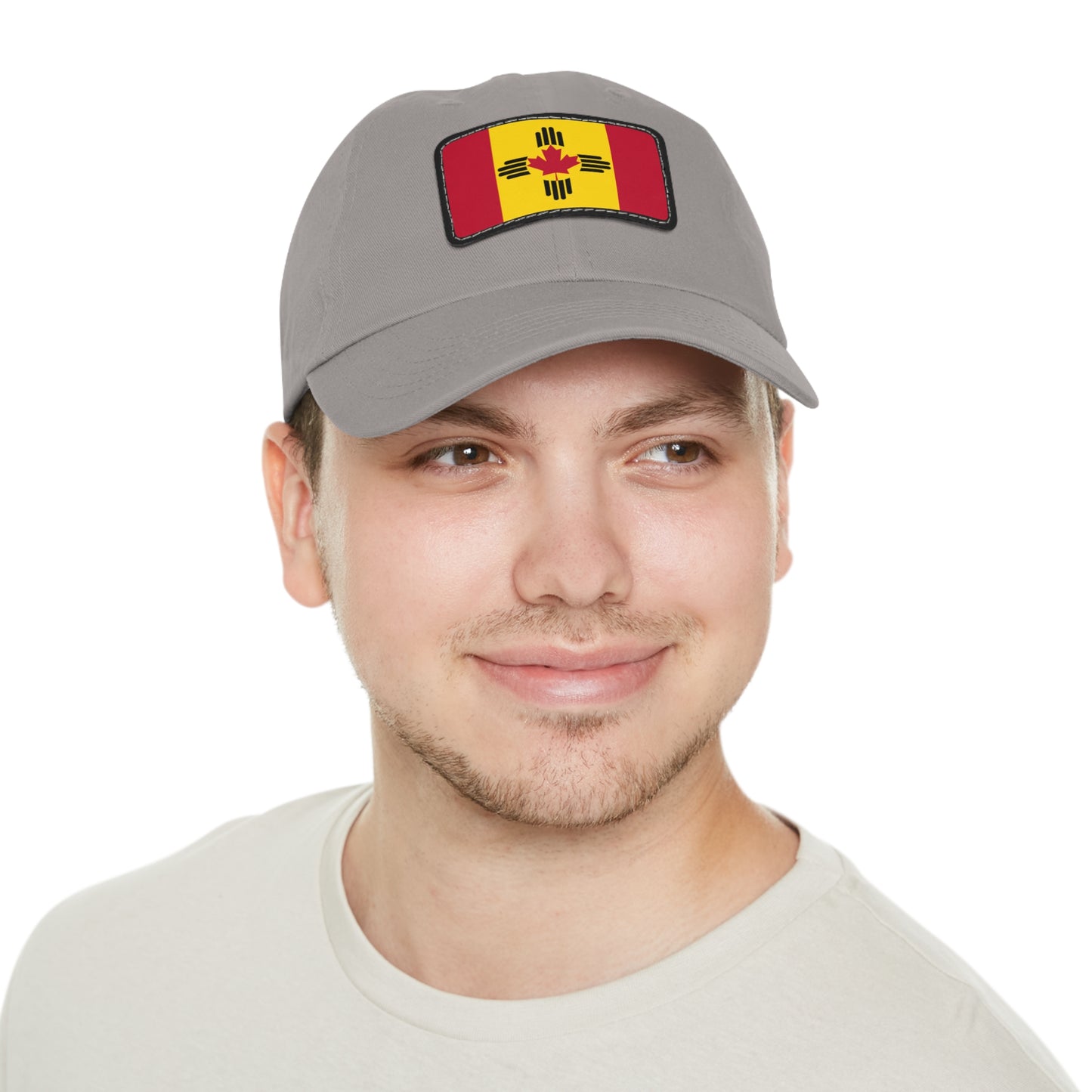 New Mexico & Canada Leather Patch Dad Hat - Stylish & Unique Cap