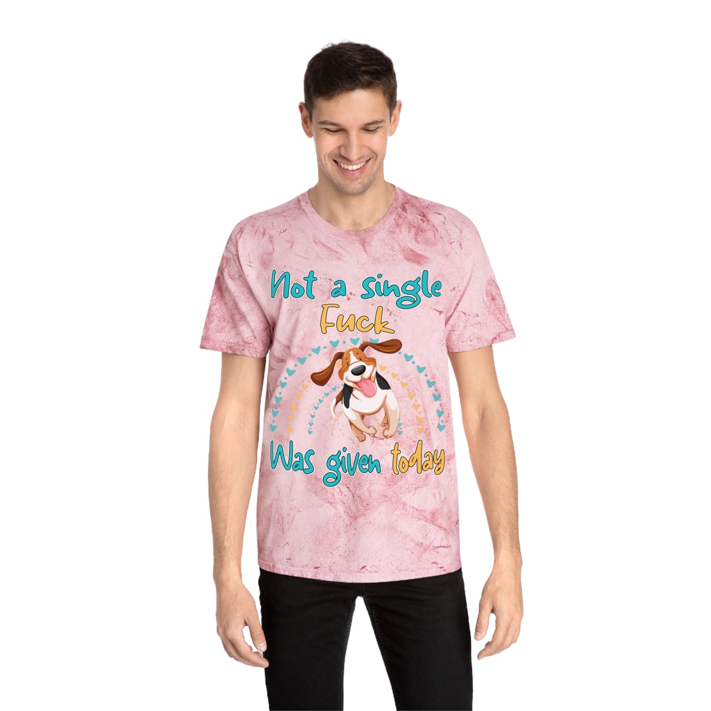 Funny Carefree Dog Explicit Comfort Colors Color Blast T-Shirt