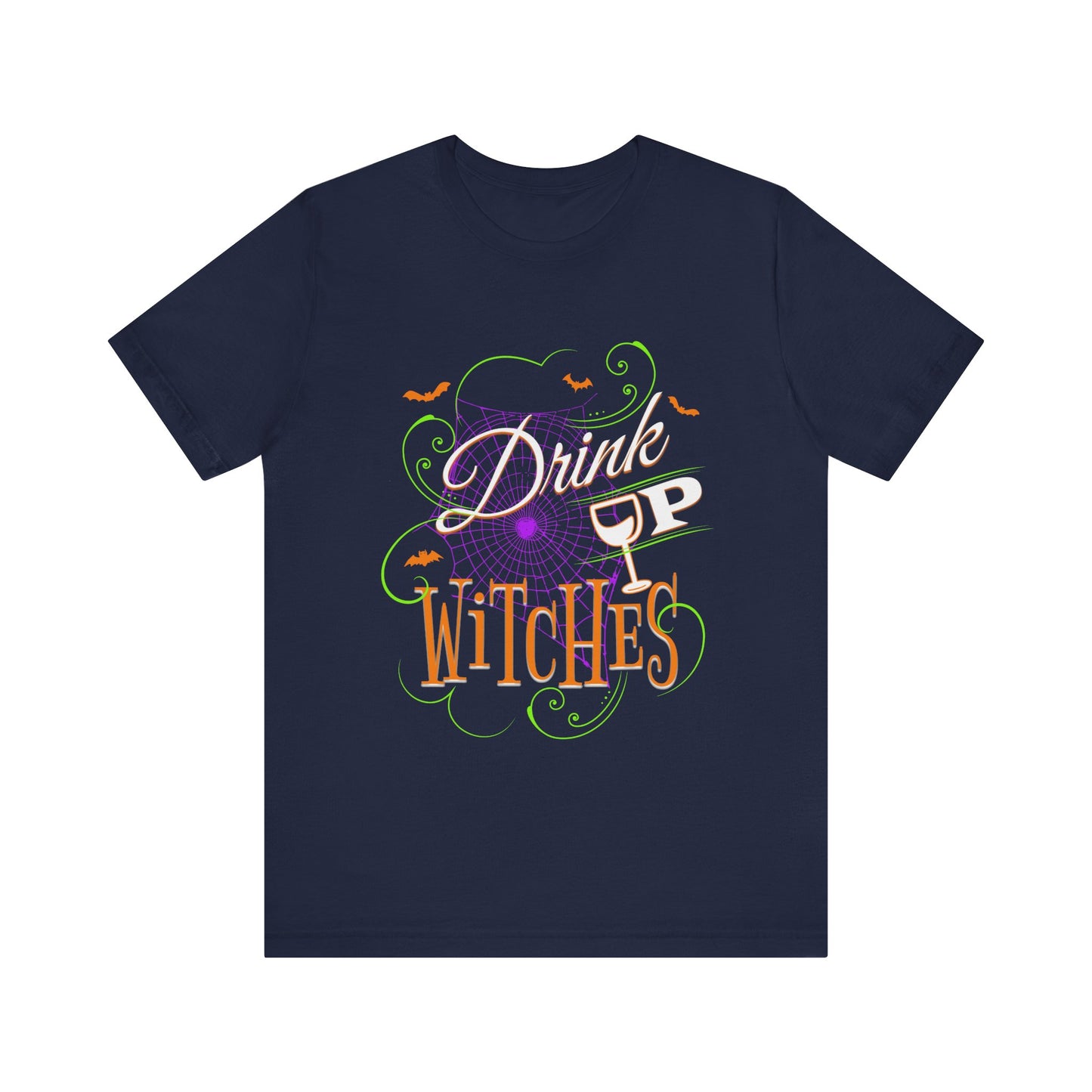 Drink Up Witches | Funny Halloween Spiderwebs and Bats T-Shirt