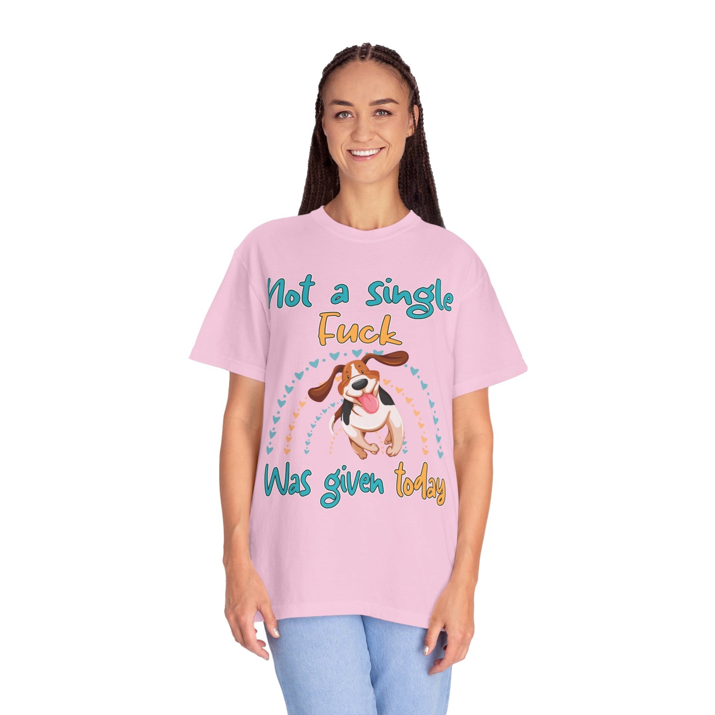 Funny Dog T-Shirt: Not a Single F*ck Was Given Today | Gildan Comfort Colors