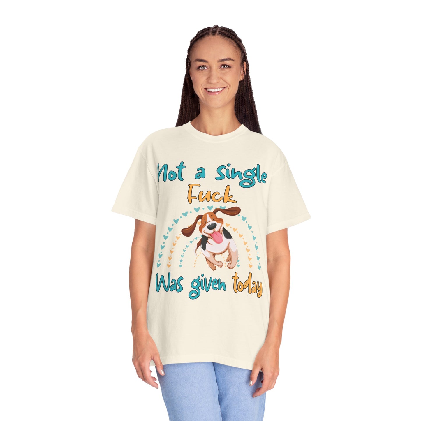 Funny Dog T-Shirt: Not a Single F*ck Was Given Today | Gildan Comfort Colors