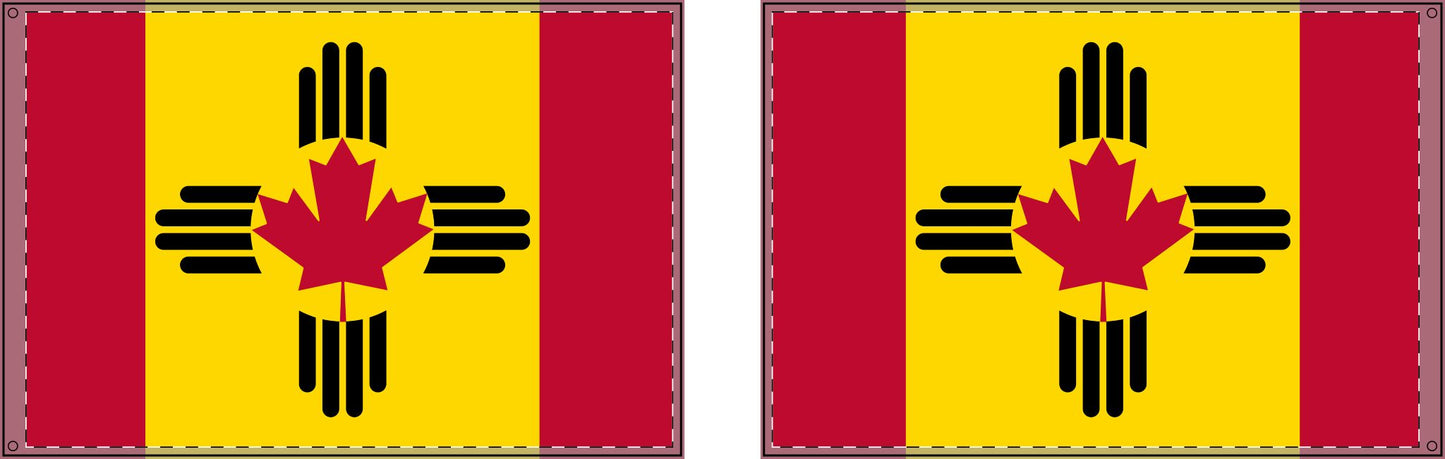 Double Sided Flag - New Mexico & Canadian Flag Mashup