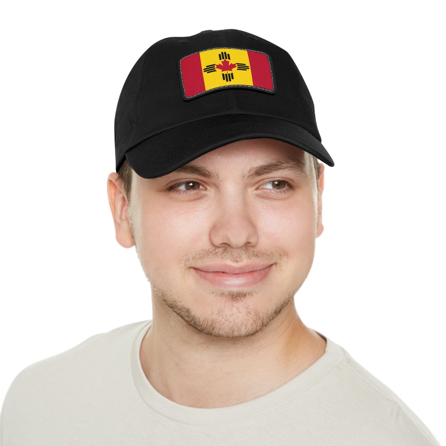 New Mexico & Canada Leather Patch Dad Hat - Stylish & Unique Cap