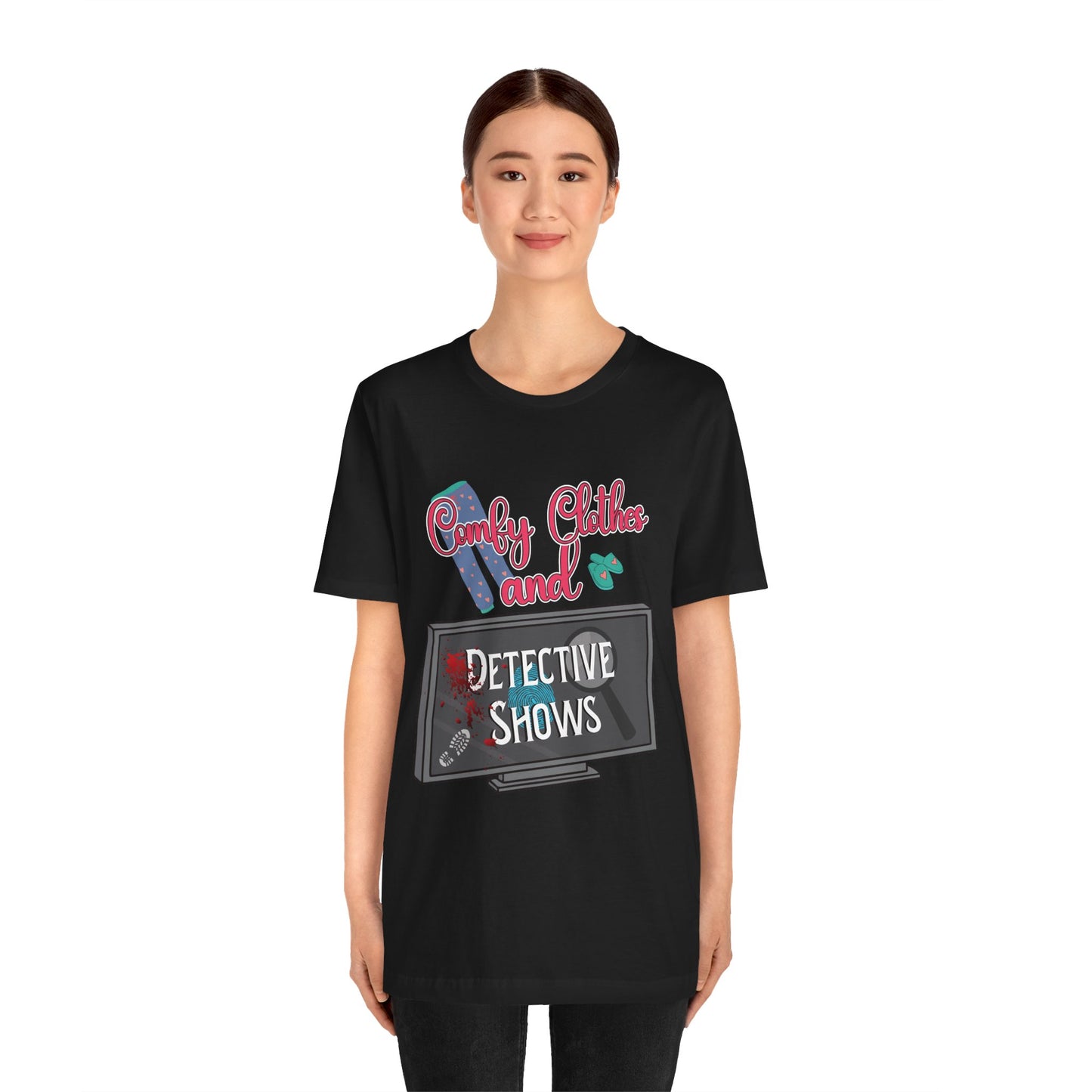 Comfy Clothes and Detective Shows Cute Short Sleeve Tee