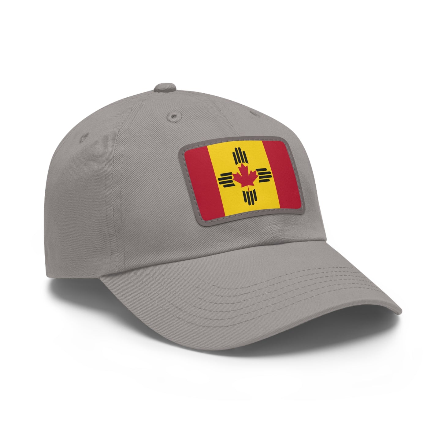 New Mexico & Canada Leather Patch Dad Hat - Stylish & Unique Cap