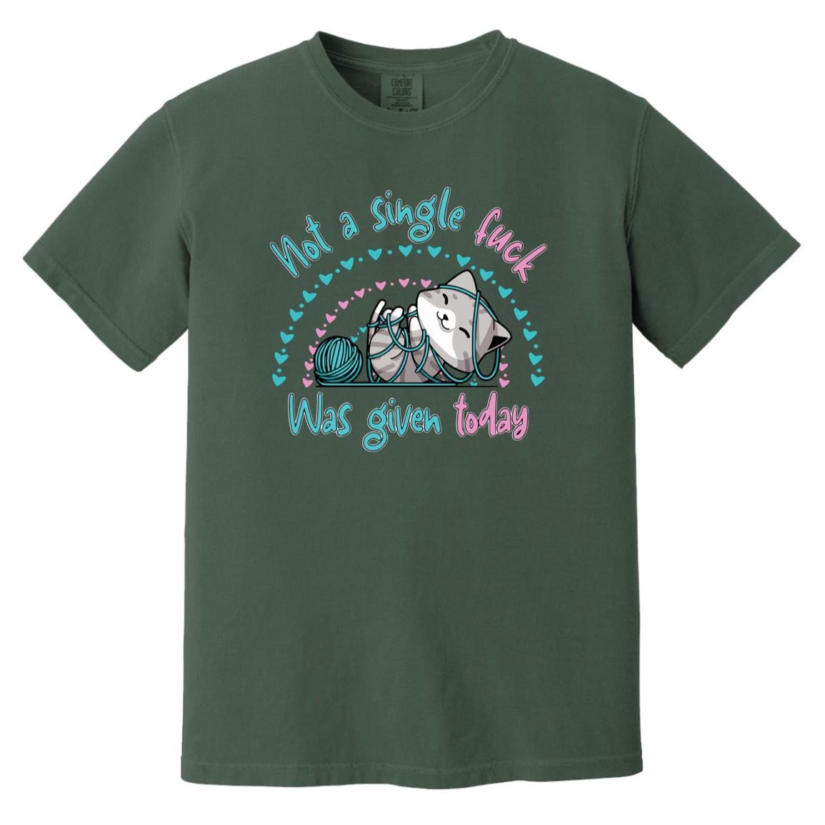Explicit Funny Kitten | Not a Single F Was Given Today Comfort Colors Tee
