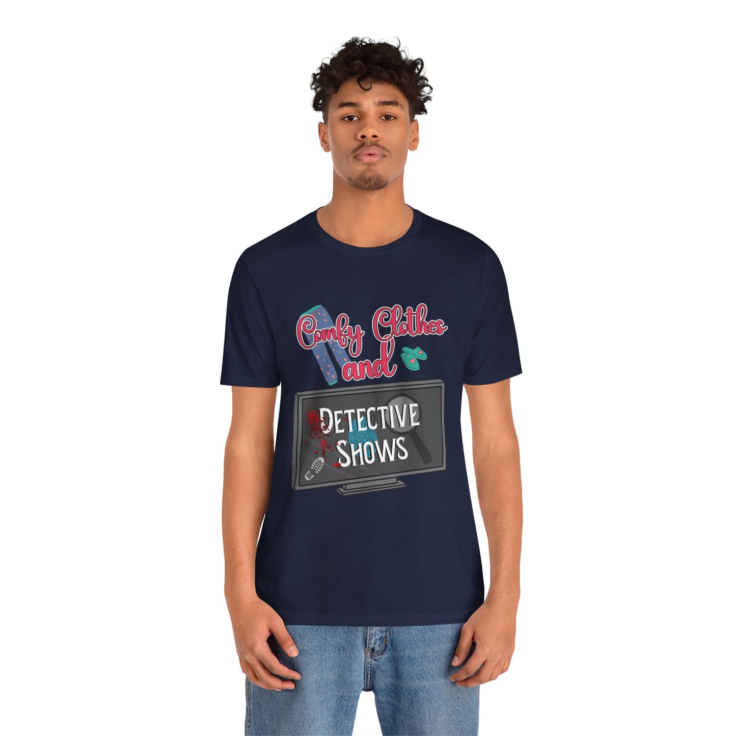 Comfy Clothes and Detective Shows Cute Short Sleeve Tee