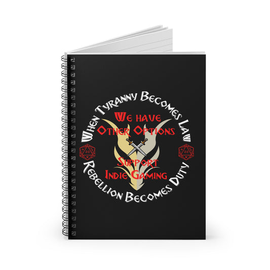 Tabletop RPG | Indie Gaming | Dragon Spiral Notebook - Ruled Line