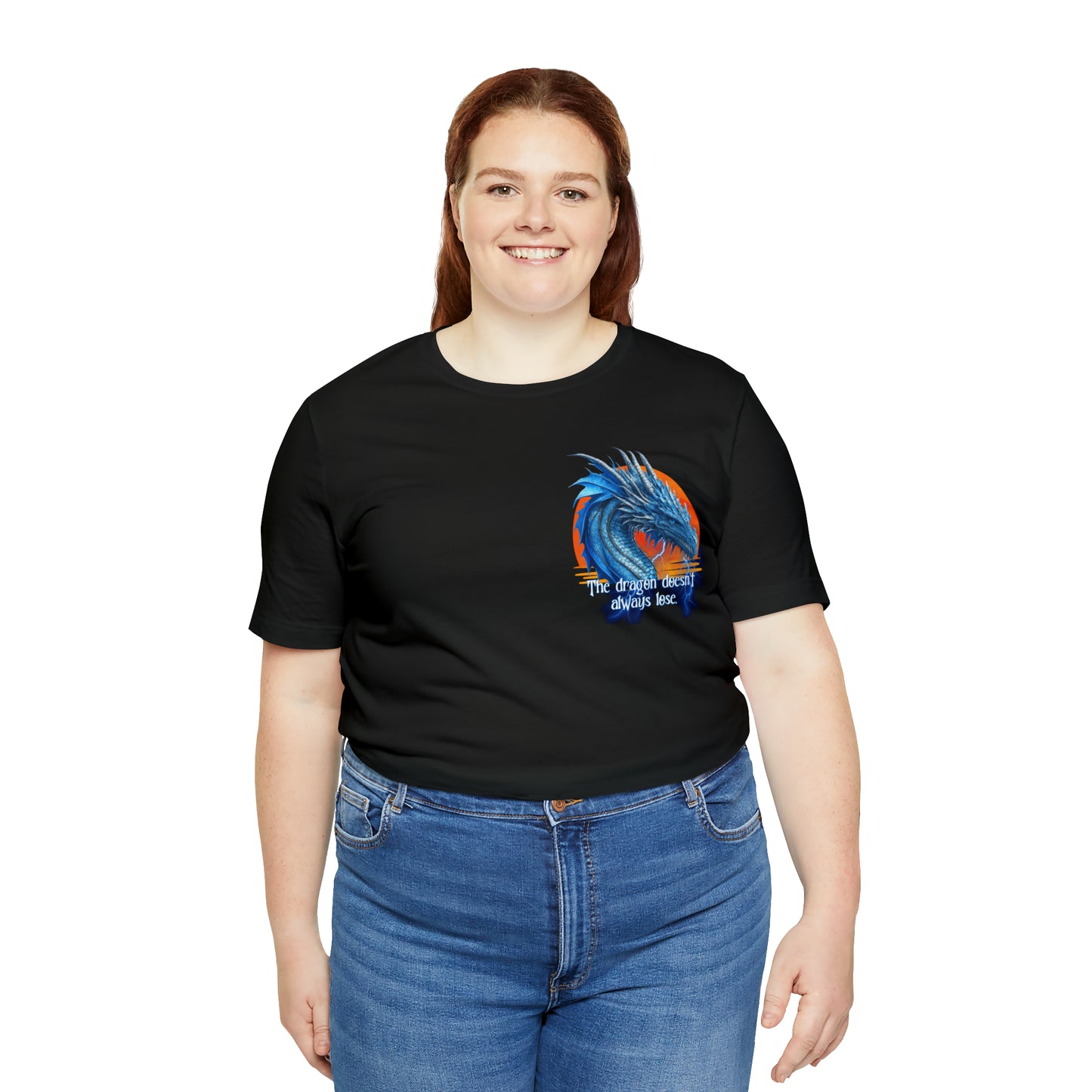 Blue Dragon Double Sided T-Shirt | Dragon Doesn't Always Lose | Meddle in the Affairs of Dragons