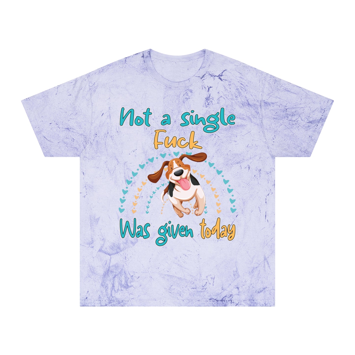 Cute IDGAF Funny Dog Not a Single F*ck Was Given Comfort Colors Color Blast T-Shirt