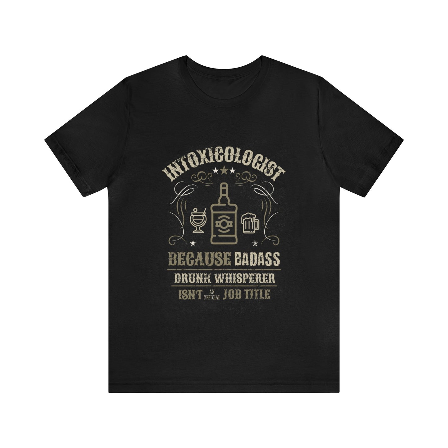 Intoxicologist Bartender T-Shirt – Funny Black Unisex Tee for Bartending Pros