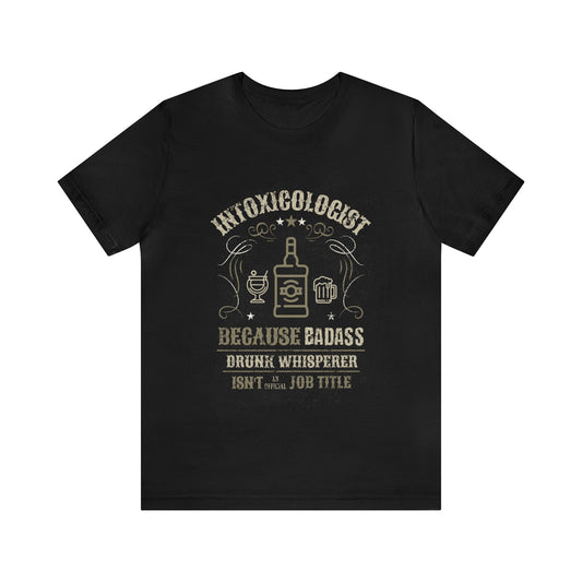 Intoxicologist Bartender T-Shirt – Funny Black Unisex Tee for Bartending Pros