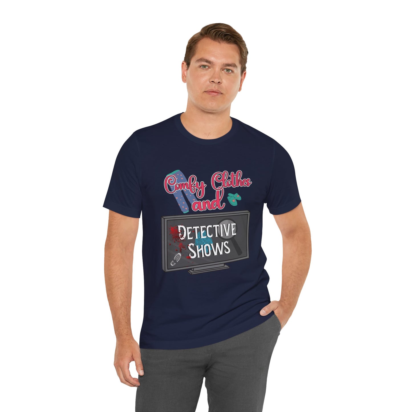 Comfy Clothes and Detective Shows Cute Short Sleeve Tee