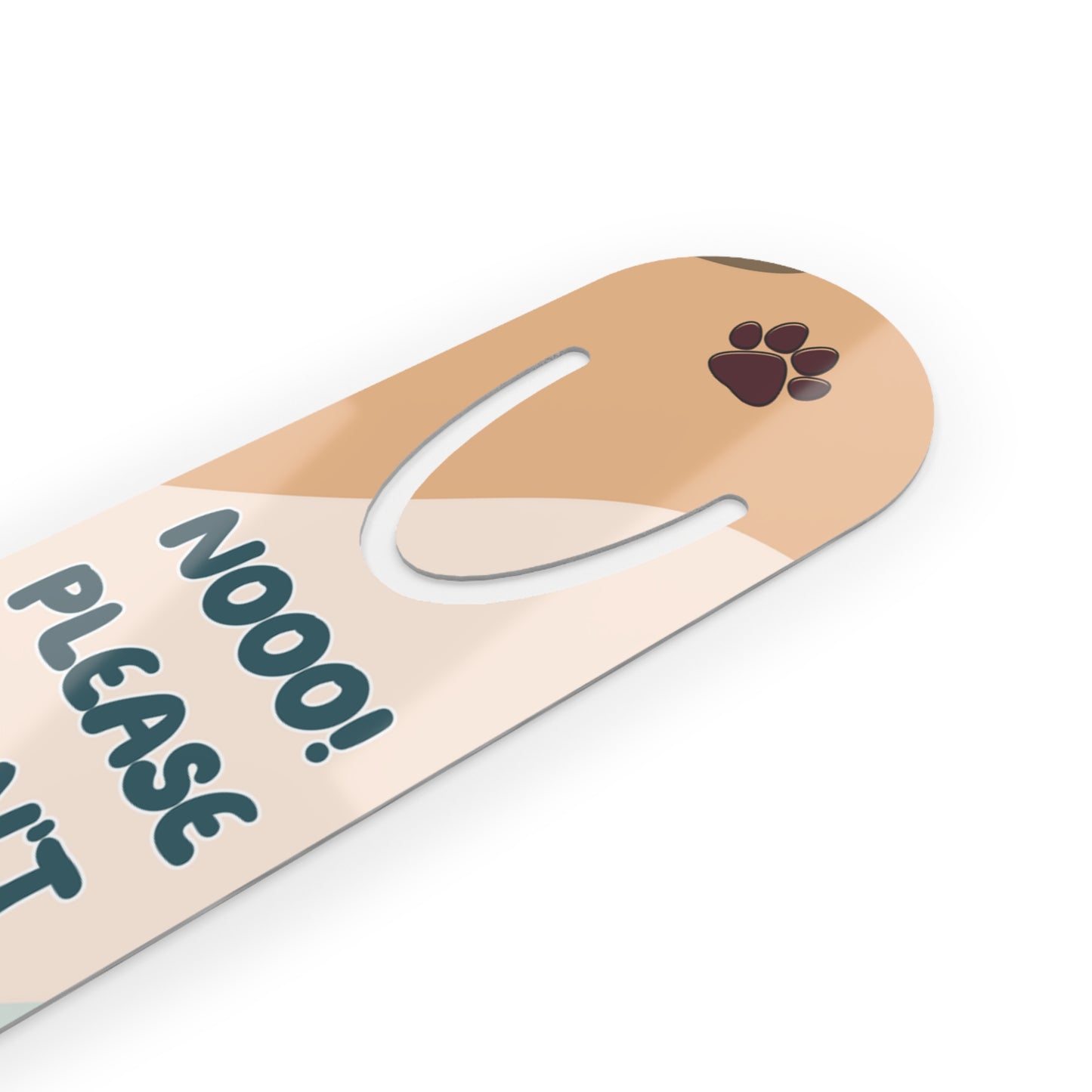 "Please Don't Go" Sad Kitten Aluminum Bookmark