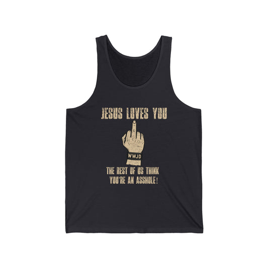 Grunge Middle Finger Graphic Tank Top - People think you're an ...