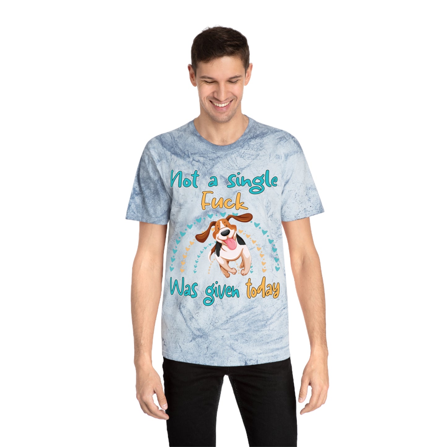 Cute IDGAF Funny Dog Not a Single F*ck Was Given Comfort Colors Color Blast T-Shirt