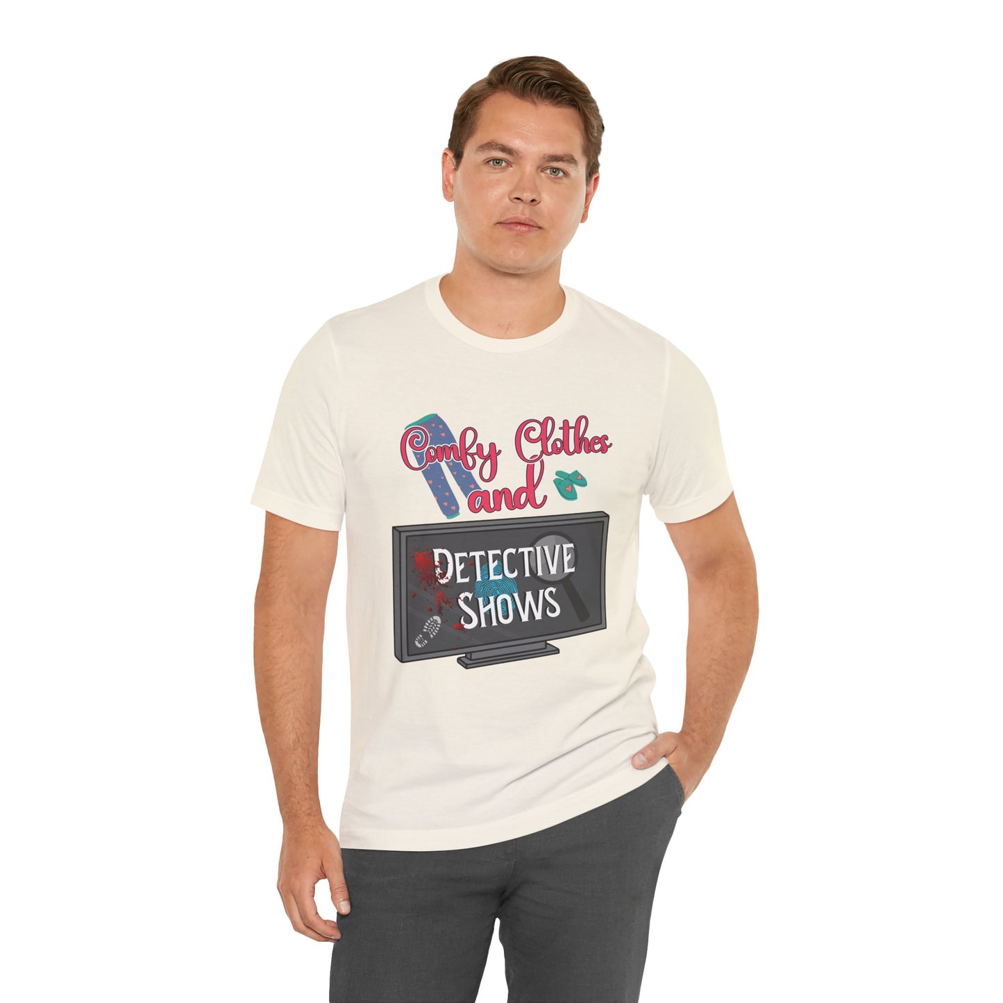 Comfy Clothes and Detective Shows Cute Short Sleeve Tee